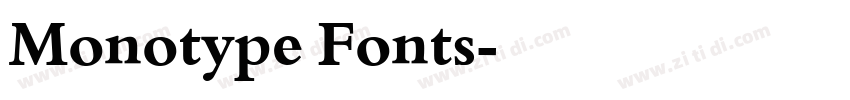 Monotype Fonts字体转换